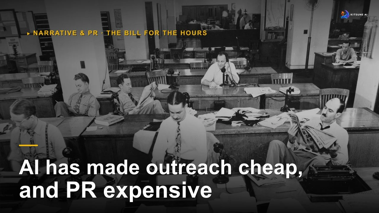 AI has made outreach cheap, and PR expensive
