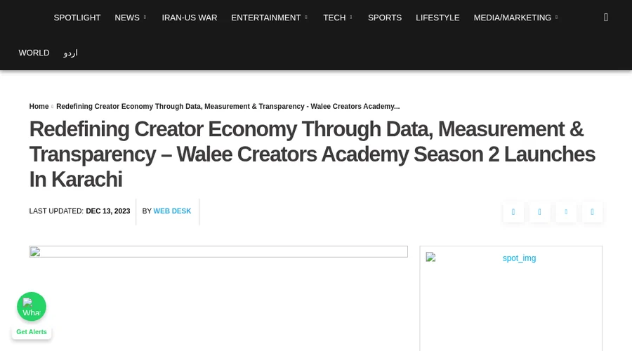 Brandsynario coverage of a creator economy launch